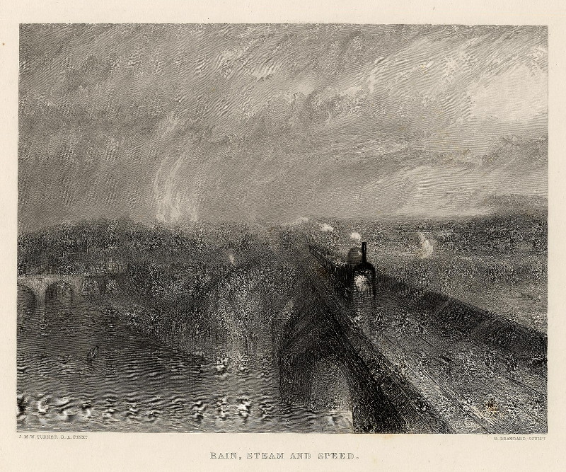 Rain, steam and speed  by R.Brandard, naar J.M.W. Turner