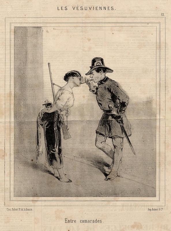 print Les Vésuviennes, entre camarades by Edouard de Beaumont