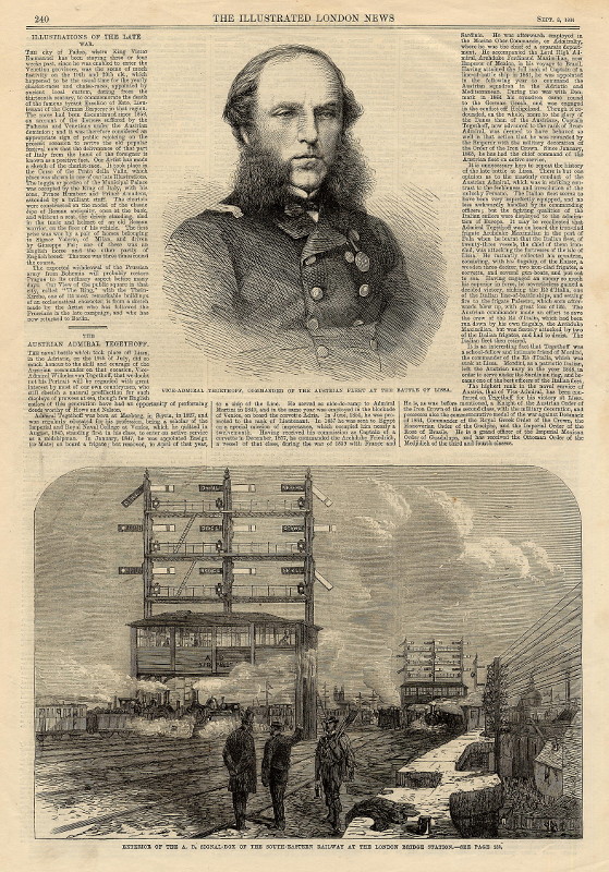 print Vice-Admiral Tegethoff; Exterior of the A.B. signal-box by nn