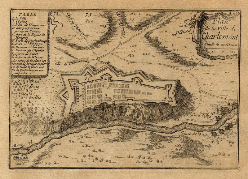 Plan de la Ville de Charlemont by Laurens Scherm