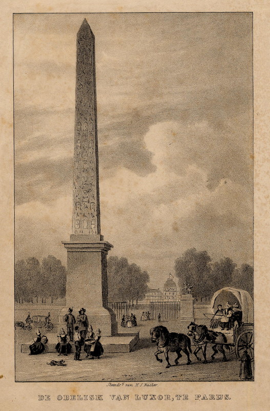 view De obelisk van Luxor, te Parijs by H.J. Backer
