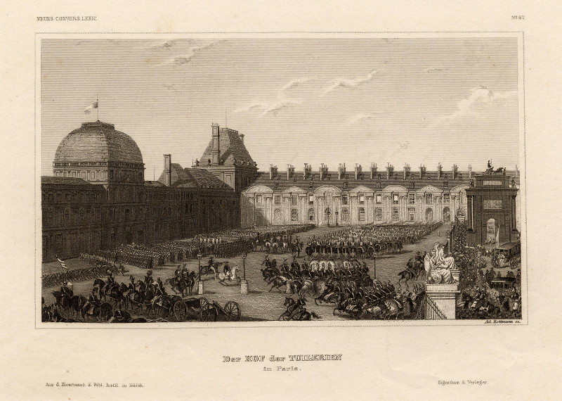 Der Hof der Tuilerien in Paris by Ad. Rottmann