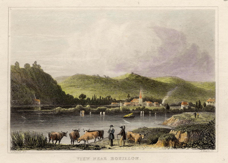 View near Rouillon by R. Warwick, naar J. Russell