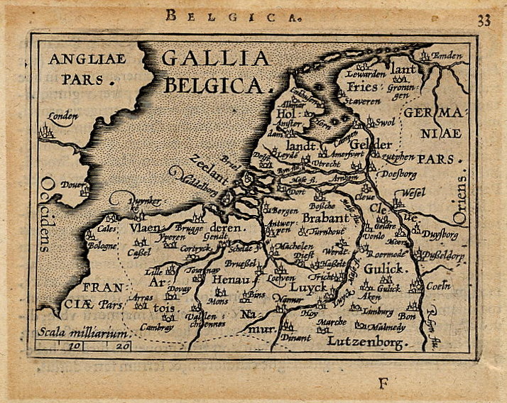 Gallia Belgica by Abraham Ortelius
