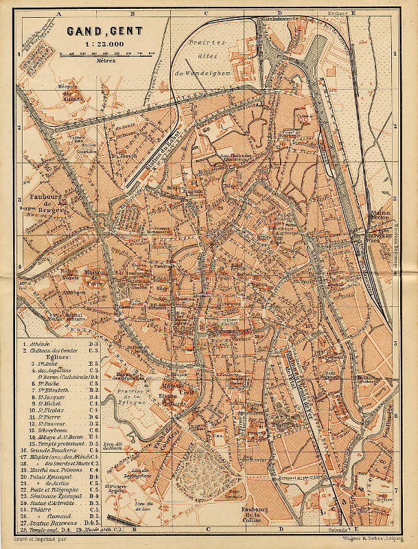 Gand, Gent by E. Wagner &  E. Debes