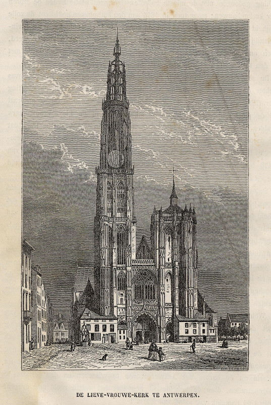 view De Lieve-Vrouwe-kerk te Antwerpen by Whitehead