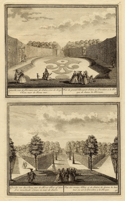 view Twee gezichten op een landgoed bij Velsen by H. de Leth en M. Brouerius van Nidek