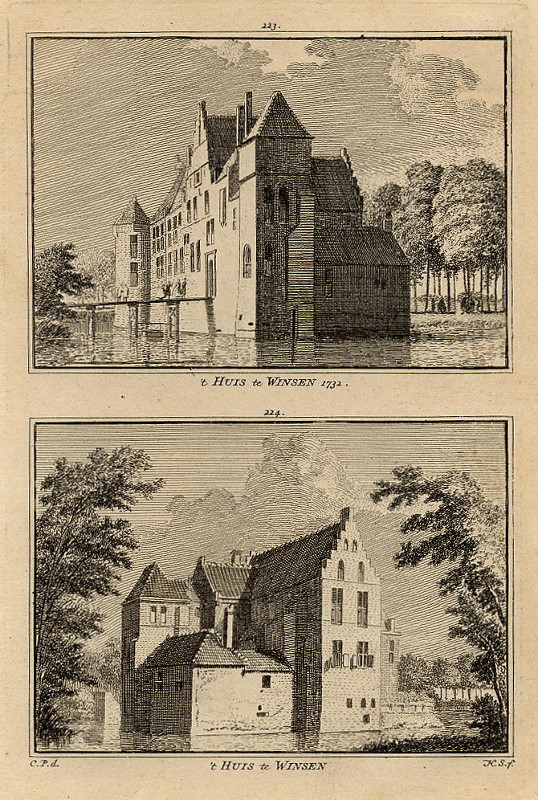 view ´t Huis te Winsen 1732 by H. Spilman en C. Pronk