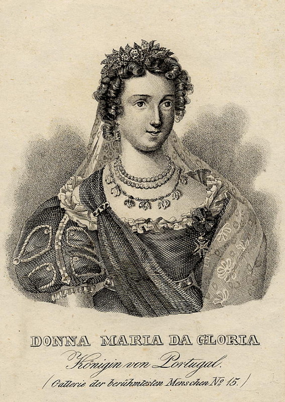 print Donna Maria da Gloria, Konigin von Portugal by nn