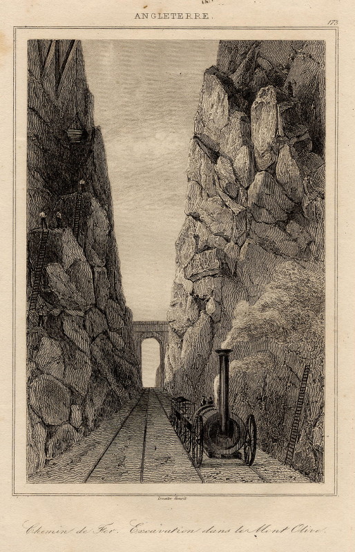 view Chemin de Fer. Excavation dans le Mont Olive by Lemaitre, naar Thomas Talbot Bury
