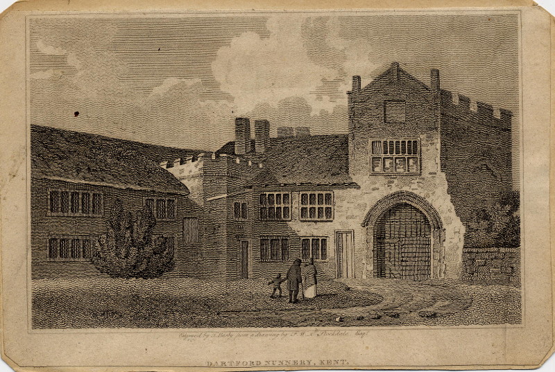 Dartford Nunnery, Kent by T. Busby, naar F.W.L. Stockdale