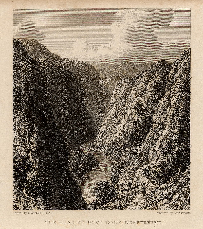 The head of Dove Dale, Derbyshire by E. Finden, W. Westall, A.R.A.