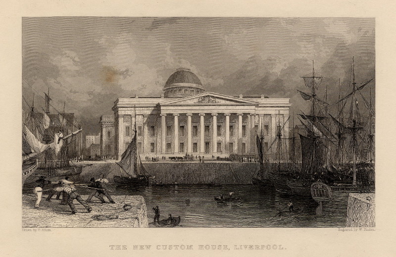 The new custom house, Liverpool by W. Finden, T. Allom