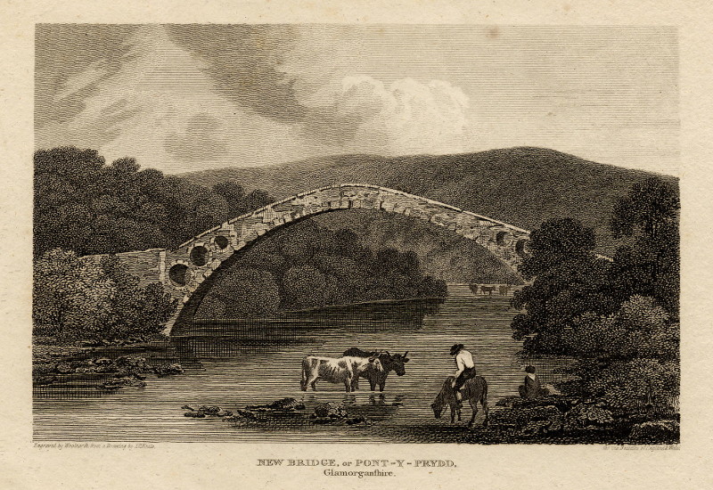 New Bridge, or Pont-Y-Prydd, Glamorganshire by Woolworth, J.P. Neale
