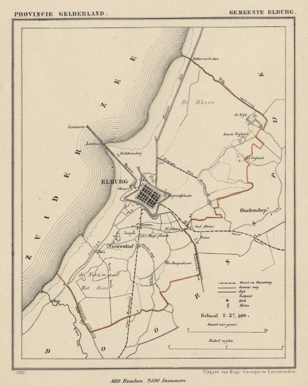 map communityplan Elburg by Kuyper (Kuijper)