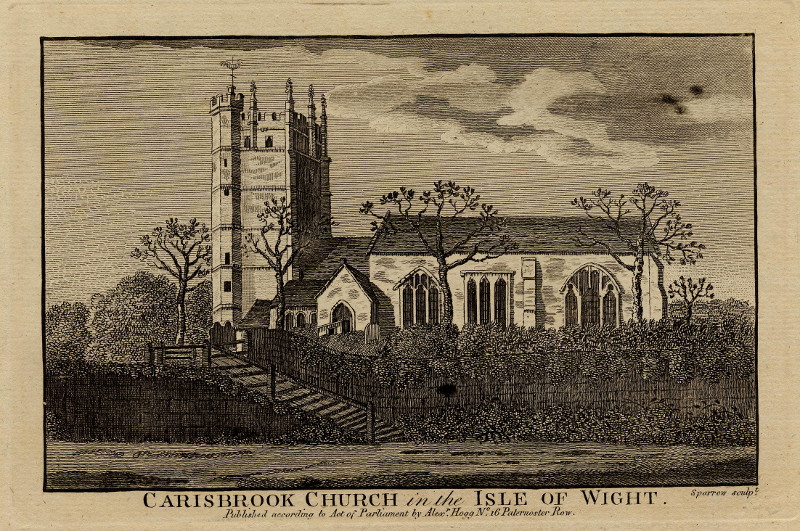Carisbrook Church in the Isle of Wight by Sparrow