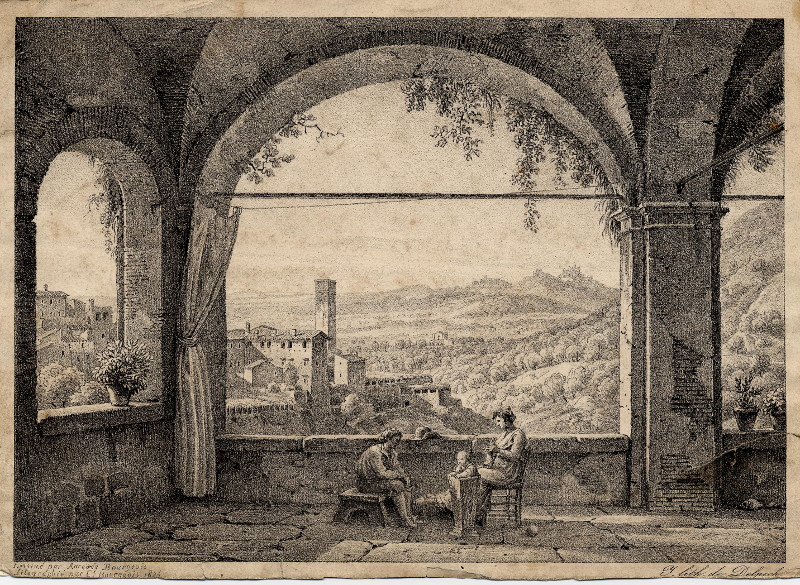 Italiaans uitzicht by C. Bourgeois, F. Delpech