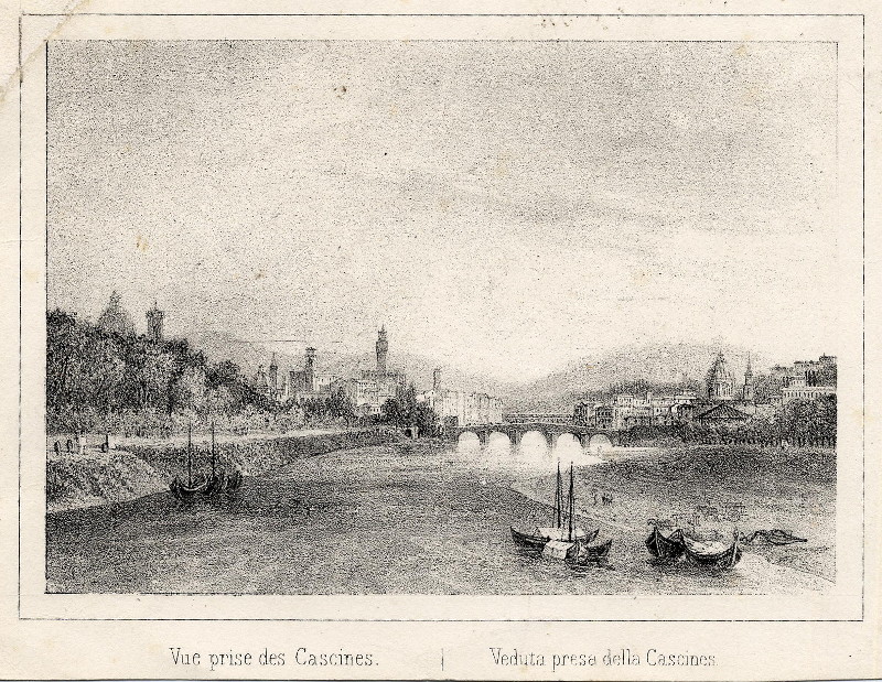 Vue prise des Cascines, Veduta presa della Cascines by Isodore Laurent