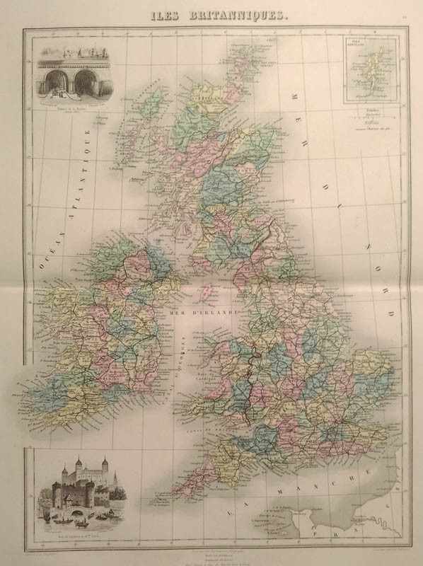 map Iles Britanniques by Migeon, Sengteller, Desbuissons