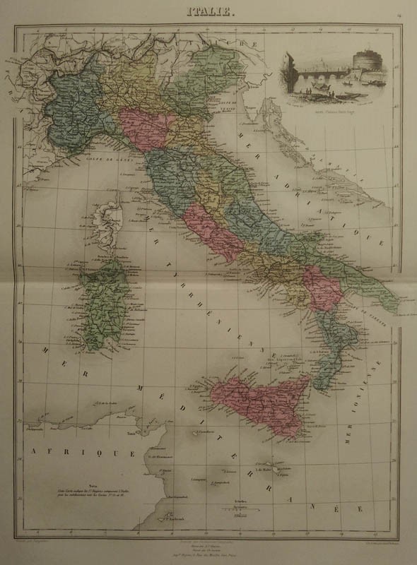 map Italie by Migeon, Sengteller, Desbuissons
