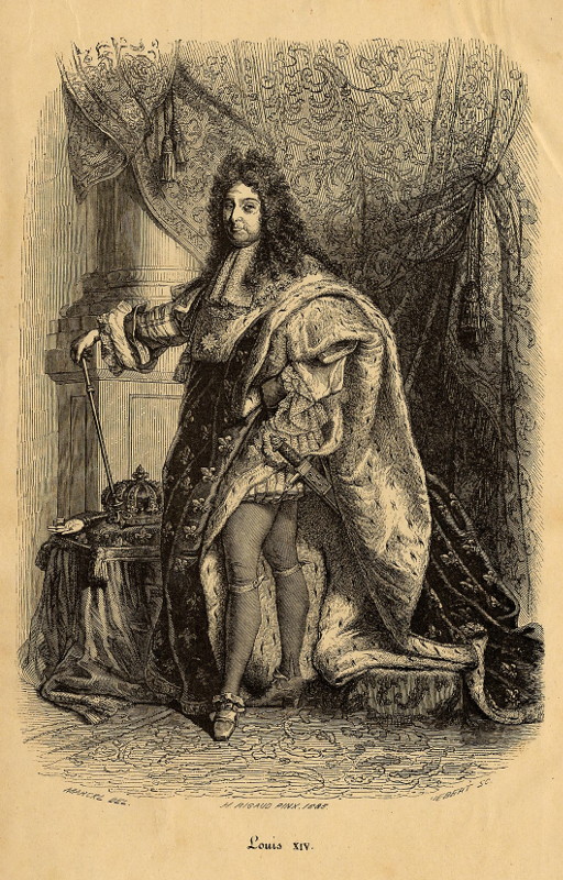 print Louis XIV by naar H. Rigaud, Hebert