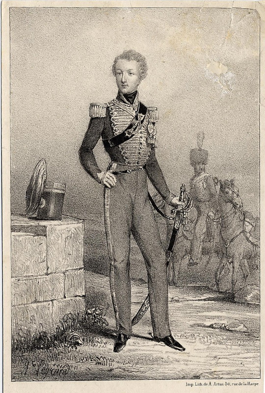 print Le Duc de Nemours, Colonel des Hussards by A. Artus