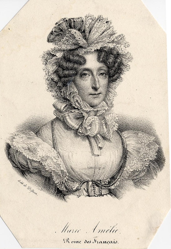 print Marie Amélie, Reine des Francais by Delpech