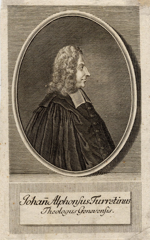 print Johan Alphonsus Turretinus, Theologus Genevensis by Martin Bernigeroth