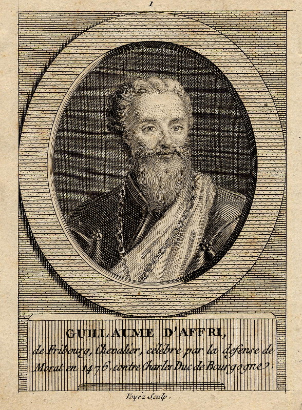 print Guillaume D´Affri de Fribourg, Chevalier by Nicholas Joseph Voyez