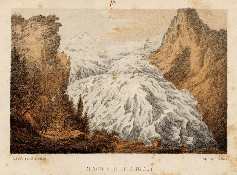 Glacier de Rosenlauy by H. Fischer, Ochsner