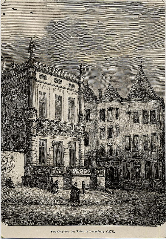 view Vergaderplaats der Staten te Luxemburg (1871) by A. Barbere, W.H.J.