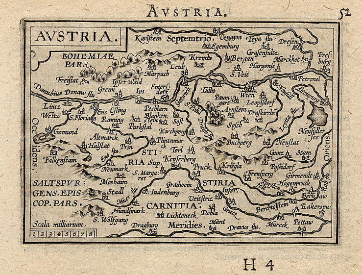 Austria by Abraham Ortelius, Philippe Galle