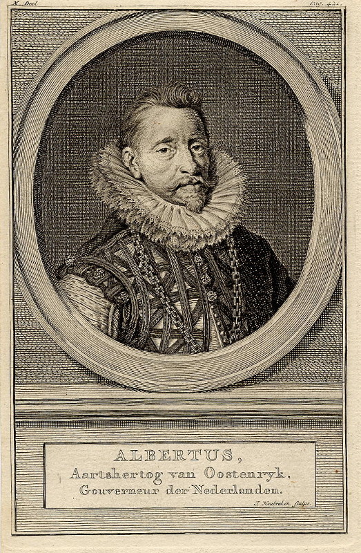 print Albertus, Aartshertog van Oostenrijk, Gouverneur der Nederlanden by J. Houbraken