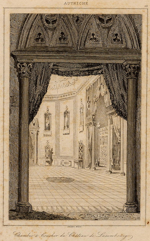 view Chambre à coucher du château de Laxembourg by Lemaitre