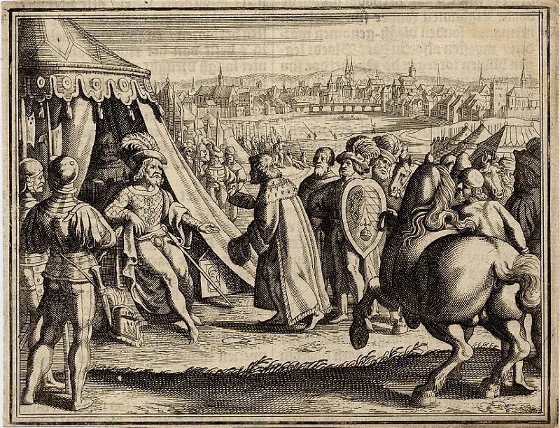 Koning Ottokar onderwerpt zich aan koning Rudolf I by nn