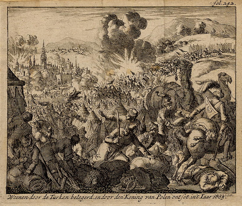 Weenen door de Turken belegerd, en door den Koning van Polen ontset, in ´t iaar 1683 by Jan Luyken