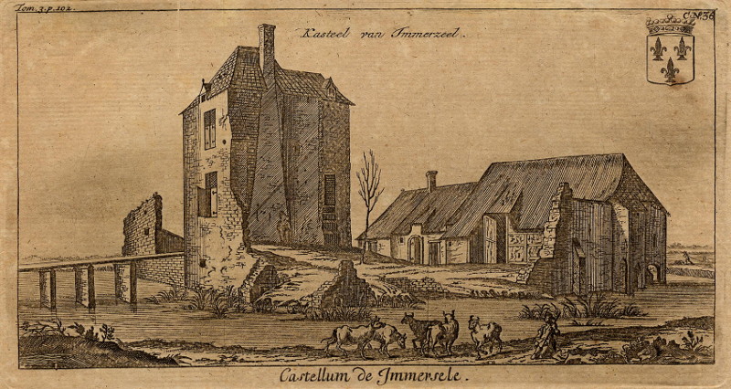 Kasteel van Immerzeel, Castellum de Immersele by Harrewijn