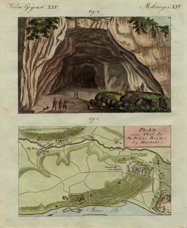 Plan eines Theils des St. Peters Berges bey Maestricht by nn