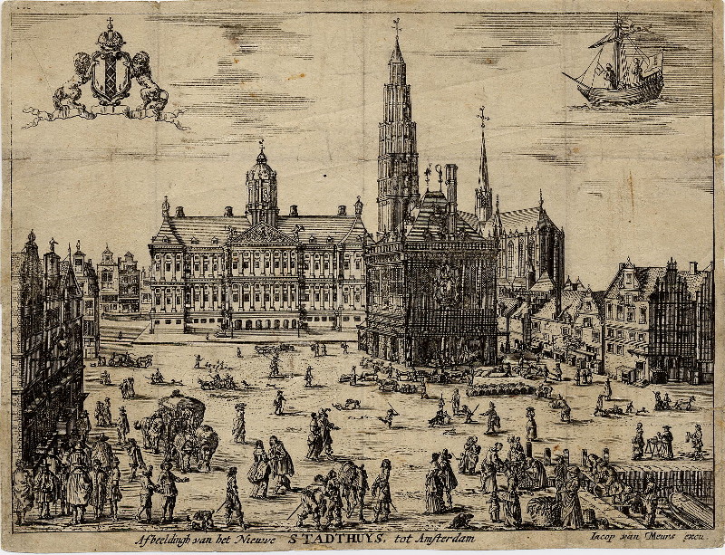 Afbeeldingh van het Nieuwe Stadthuys tot Amsterdam by Jacob van Meurs
