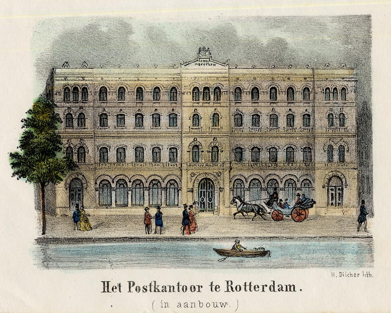 Het Postkantoor te Rotterdam (in aanbouw) by H. Dilcher