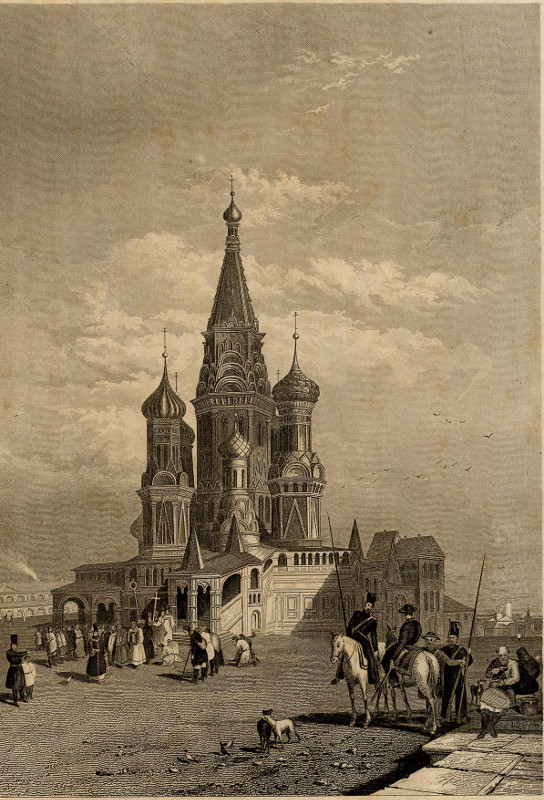 view Die Cathedrale Wassili Blaggenoi in Moskau by nn