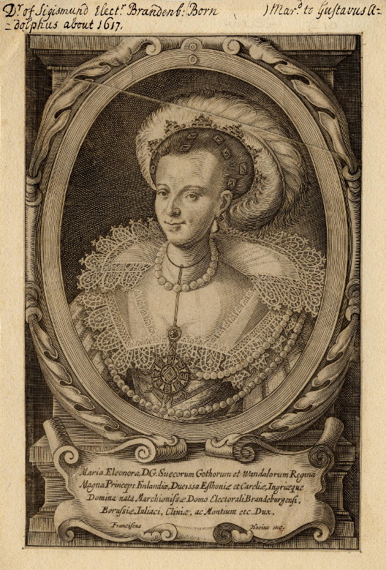 print Maria Eleonora, D.G. Suecorum Gothorum et Wandalorum Regina by Franciscus Hoeius