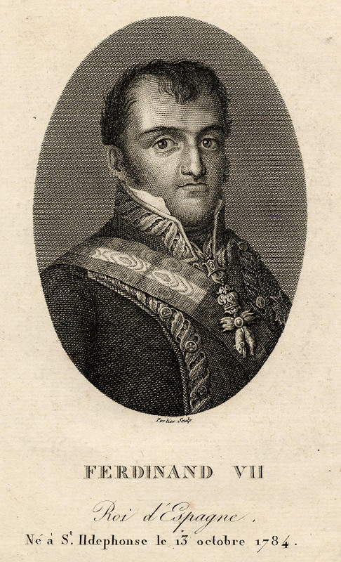 print Ferdinand VII Roi d´Espagne by Portier