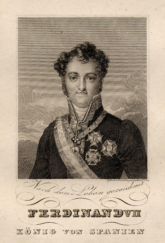 print Ferdinand VII König von Spanien by Hofman