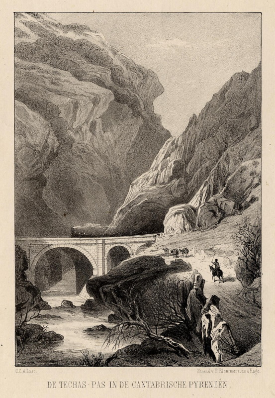 view De Techas-pas in de Cantabrische Pyreneën by C.C.A. Last