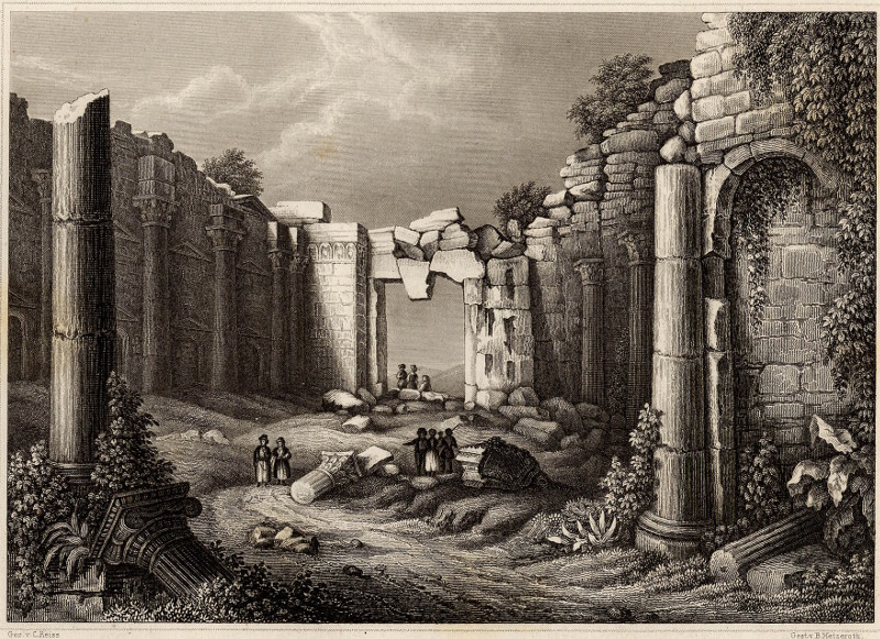 Der Sonnentempel zu Baalbeck by C. Reiss, b. Metzeroth