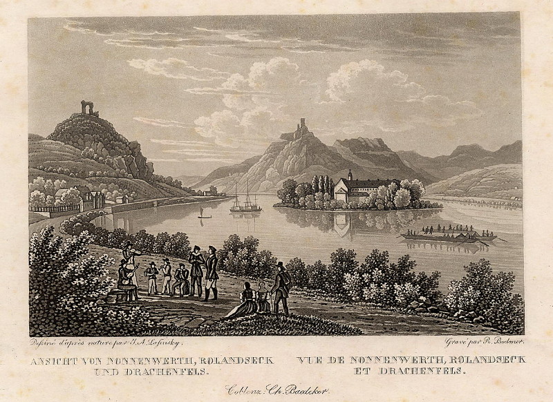 Ansicht von Nonnenwerth, Rolandseck und Drachenfels by J.A. Lafinsky, R. Bodmer
