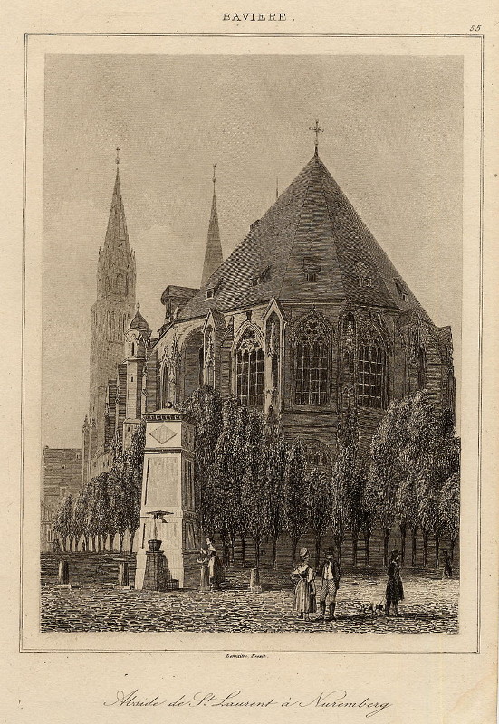 view Abside de St. Laurent a Nuremberg by Lemaitre
