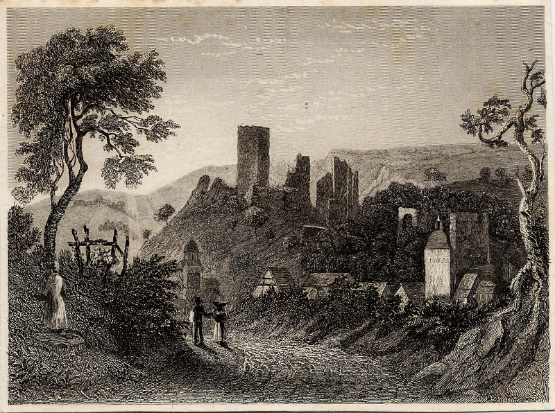 Ruins of Sonnenberg by W. Tombleson, J. Stokes