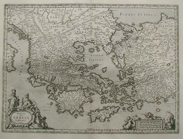 map Hellas seu Graecia Sophiani by Papierformaat is 66 X 54 cm\r\nKoeman: Ja-10-26